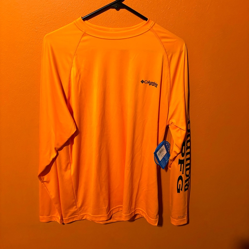 Men’s Columbia PFG Small Orange Long Sleeve